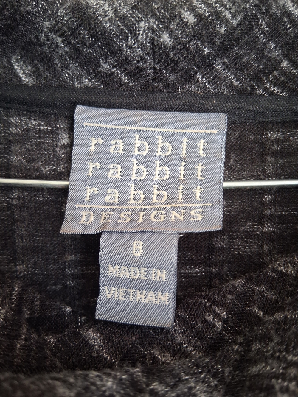 Rabbit Rabbit Rabbit Designs Gray Ribbed Cowl Neck Tunic Dress Size 8 - Picture 6 of 6